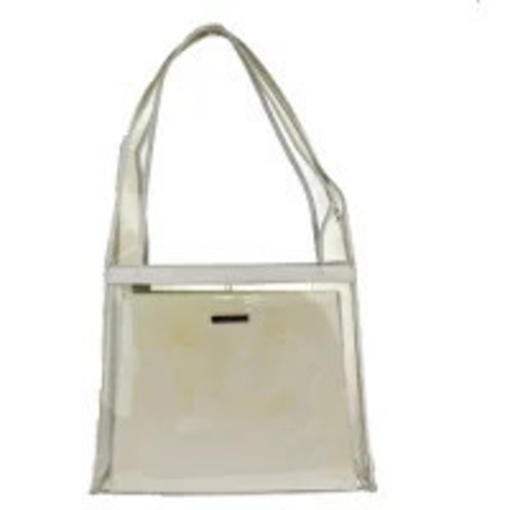 Gucci Handbag Shoulder Clear White Vinyl Leather